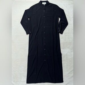 the GREAT. Womens Long Sleeve Maxi Dress, 100% Silk
